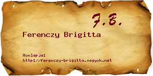 Ferenczy Brigitta névjegykártya