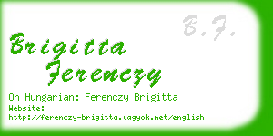 brigitta ferenczy business card